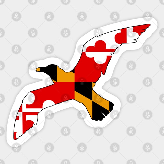 State Flag Seagull Sticker by ziafrazier